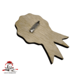 Broșă / cocardă absolvire tip medalie din lemn - imagine 4