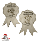 Broșă / cocardă absolvire tip medalie din lemn