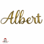 Topper "Nume caligrafic", fără suport, din plexiglas (acril) oglindă