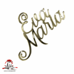 Topper 2 nume suprapuse, fără suport, din plexiglas (acril) oglindă - imagine 2