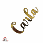 Topper "Nume caligrafic", fără suport, din plexiglas (acril) oglindă - imagine 2