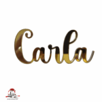 Topper "Nume caligrafic", fără suport, din plexiglas (acril) oglindă - imagine 3